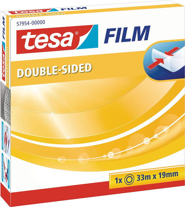 Tesafilm dubbelzijdige tape voor kantoor, 33 m x 19 mm