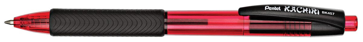 Pentel Kachiri balpen 0,7 mm rood 12 stuks met driekantige grip