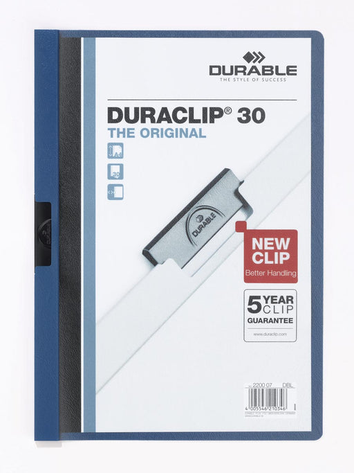 Durable klemmap Duraclip Original 30 donkerblauw 25 stuks, OfficeTown