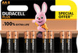 Duracell batterij Plus 100% AA, blister van 8 stuks 12 stuks, OfficeTown
