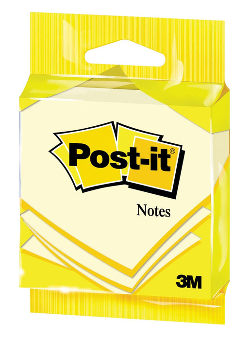 Post-it Notes, 100 vellen, afmetingen 76 x 76 mm, geel, in blisterverpakking van 12 stuks