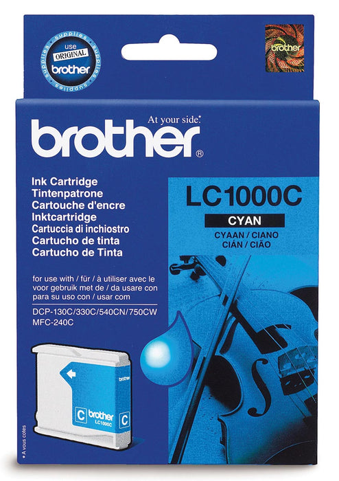 Brother inktcartridge, 400 pagina's, OEM LC-1000C, cyaan