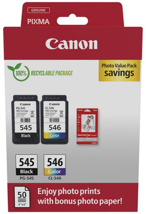 Canon inktcartridge PG-545/CL-546, 180 pagina's, OEM 8287B008, 4 kleuren Canon