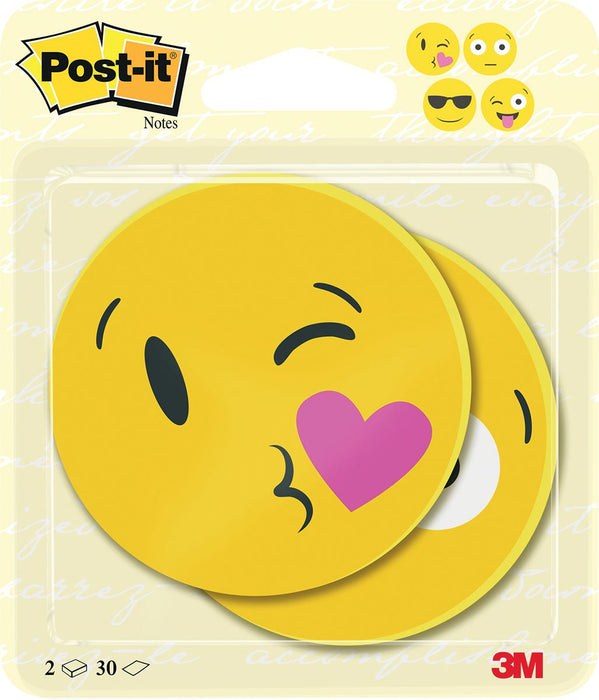 Post-it Notes EMOJI, 30 vel, ft 70 x 70 mm, pak van 2 blokken 16 stuks, OfficeTown