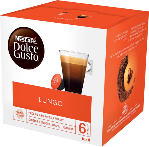 Nescafé Dolce Gusto koffiecapsules, Lungo, pak van 16 stuks 6 stuks, OfficeTown