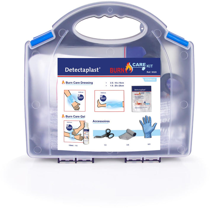 Eerste Hulp Uitrusting bij Brandwonden met Detectaplast Burn Care Kit