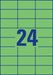 Avery gekleurde universele etiketten ft 70 x 37 mm (b x h), 2400 stuks, groen 5 stuks, OfficeTown