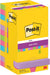 Post-It Super Sticky Notes, 90 vel, ft 76 x 76 mm, assorti, pak van 12 blokken 12 stuks, OfficeTown