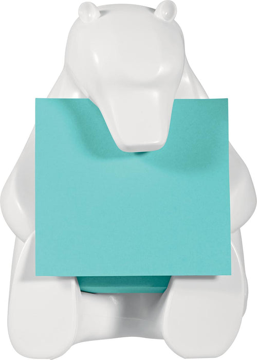 Post-it Super Sticky Z-notes dispenser, bier, voor ft 76 x 76 met 1 blok van 90 blaadjes blauw