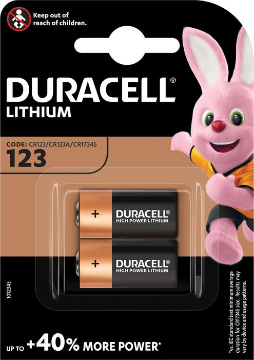 Duracell Ultra Lithium 123, verpakking van 2 stuks
