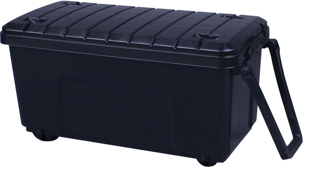 Really Useful Box opslagdoos op wielen 160 liter, zwart 4 stuks