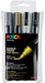 Posca paintmarker PC-5M, etui met 4 stuks in geassorteerde metallic kleuren 12 stuks, OfficeTown