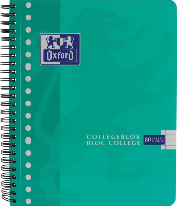 Oxford School collegeblok, ft A5+, 160 bladzijden, 17-gaats, gelijnd, assorti, 3 stuks 20 stuks, OfficeTown