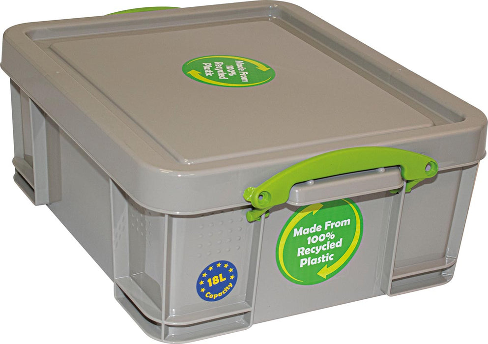 Really Useful Box opbergdoos 18 liter, gerecycled, grijs
