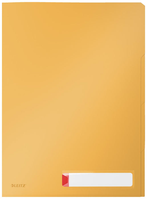 Leitz Cosy L-map met tabbladen, 3 compartimenten, ft A4,  PP van 200 micron, ondoorzichtig, geel 12 stuks, OfficeTown