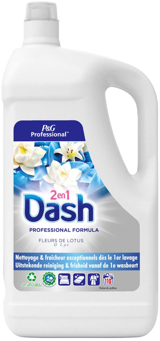 Dash Professional wasmiddel 2-in-1 lotus en lelie, fles van 4,95 l 3 stuks, OfficeTown