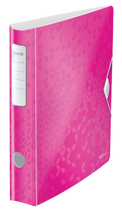 Leitz WOW ordner Active rug van 6,5 cm, roze 5 stuks, OfficeTown