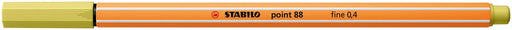 STABILO point 88 fineliner, mosterdgeel 10 stuks, OfficeTown