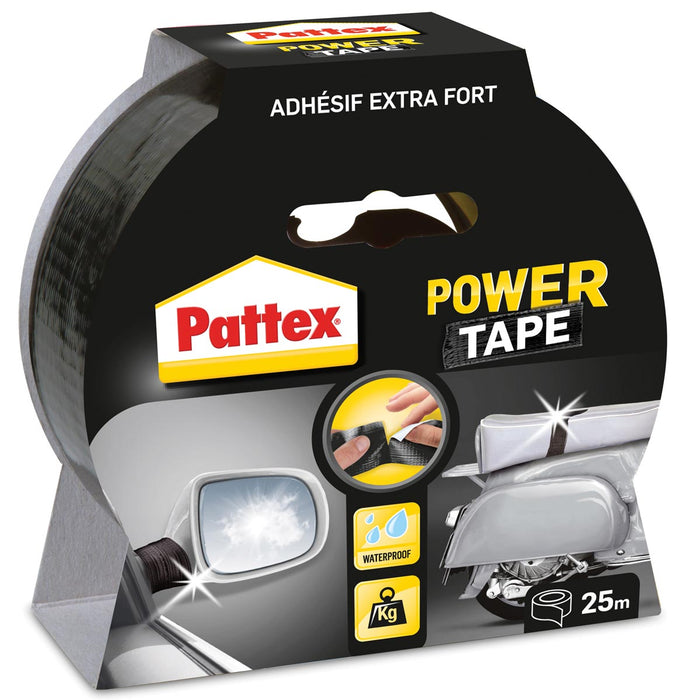 Pattex Power Tape in zwart, 25 m lang