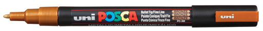 uni-ball Paint Marker op waterbasis Posca PC-3M brons 6 stuks, OfficeTown