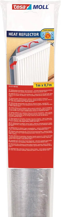 Tesa Moll Radiatorfolie, 1 m x 700 mm, zilver