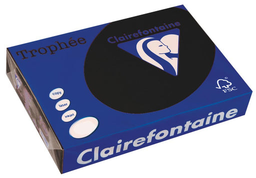 Clairefontaine Trophée Pastel, gekleurd papier, A4, 160 g, 250 vel, zwart 4 stuks, OfficeTown