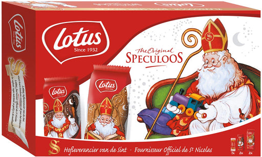 Lotus speculaaskoekjes, Sinterklaasdoosje, 180g, doos van 5 pakjes, OfficeTown