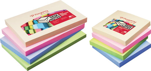 Pergamy notes, ft 76 x 76 mm, 4 geassorteerde pastel kleuren, pak van 12 blokken 12 stuks, OfficeTown