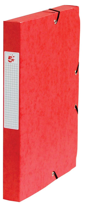 Pergamy elastobox met 4 cm brede rode rug