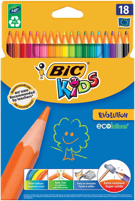 Bic Kids kleurpotlood Ecolutions Evolution, doos van 18 stuks 24 stuks, OfficeTown