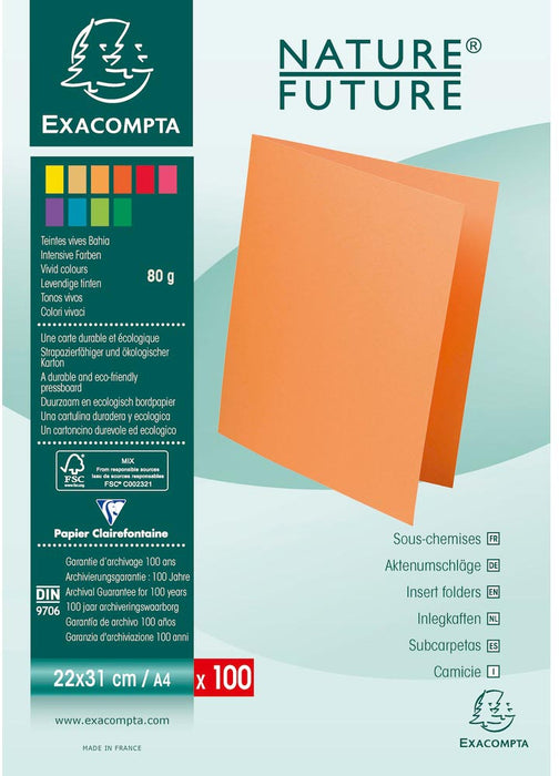 Exacompta dossiermap Rock's 80, ft 22 x 31 cm, pak van 100, geassorteerde kleuren 10 stuks, OfficeTown