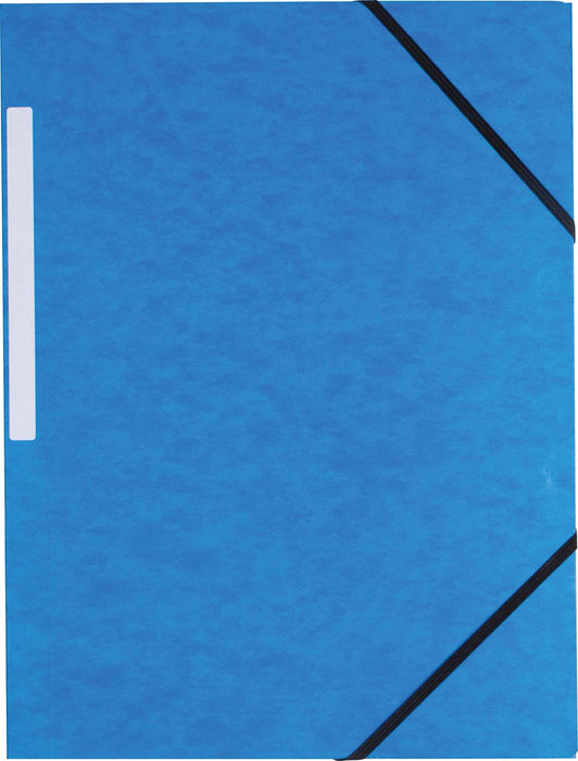Pergamy elastomap met 3 kleppen in donkerblauw, pak van 10 stuks
