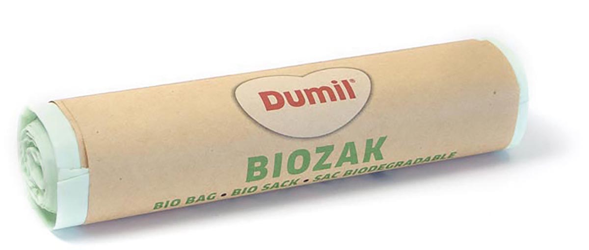 Dumil bio afvalzak voor GFT, 16 micron, 20 l, rol van 8 stuks, groen