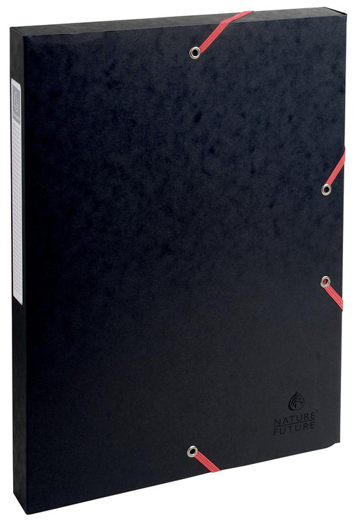 Exacompta elastobox Exabox zwart, rug van 2,5 cm 8 stuks, OfficeTown
