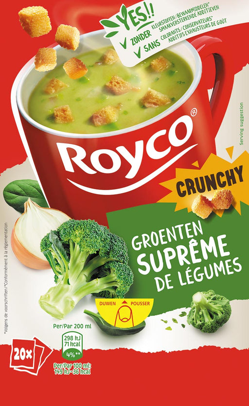 Royco Minute Soup groentensuprême met croutons, pak van 20 zakjes 8 stuks, OfficeTown