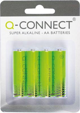 Q-CONNECT batterijen AA, blister van 4 stuks 10 stuks, OfficeTown