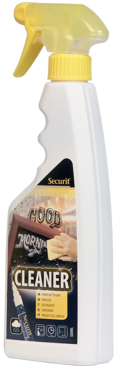 Securit reiningsspray voor krijt- en glasborden, flacon van 500 ml 12 stuks, OfficeTown