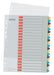 Leitz Cosy tabbladen, ft A4, 11-gaatsperforatie, PP, geassorteerde kleuren, set 1-20 10 stuks, OfficeTown