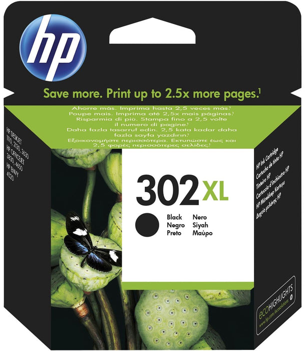 HP inktcartridge 302XL, 480 pagina's, OEM F6U68AE, zwart