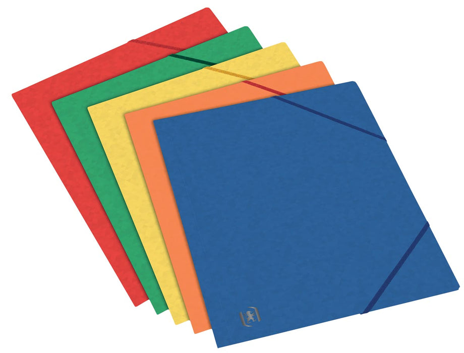 Oxford Top File+ elastomap, ft A5, geassorteerde kleuren 50 stuks met 3 kleppen en elastosluiting