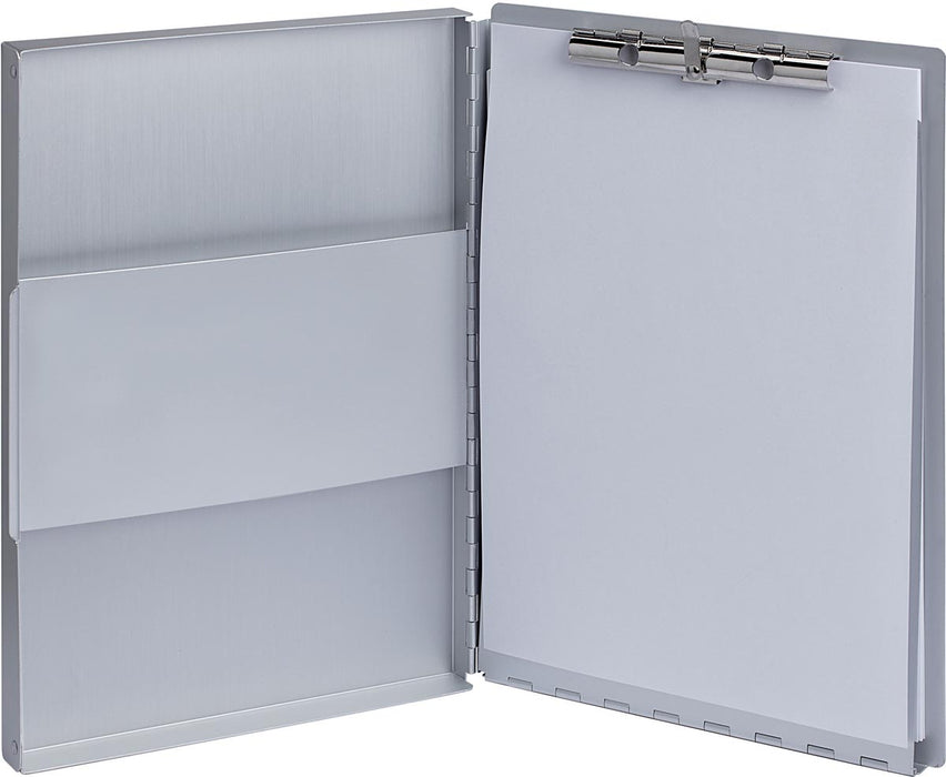 MAULassist klembordkoffer aluminium A4 staand, draait linksom open (zijkant) - Formulierenhouder van geanodiseerd aluminium A4-formaat met zijopening