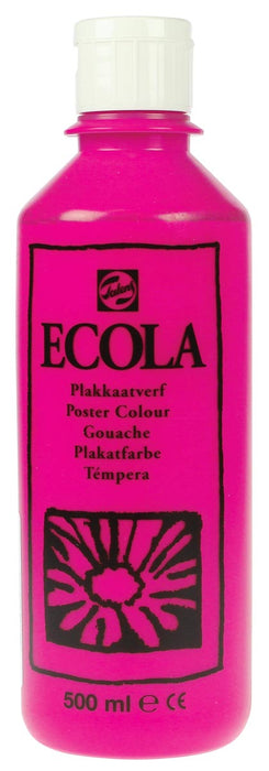 Talens Ecola plakkaatverf flacon 500 ml, tyrisch roze (magenta) met handige knijpflacon