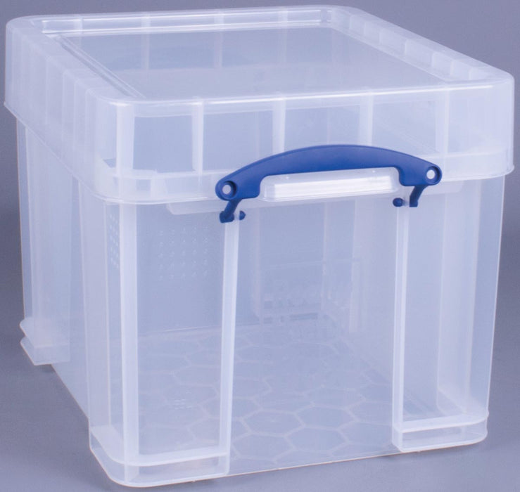 Really Useful Box doos 35 liter XL, transparant, individueel verpakt in karton