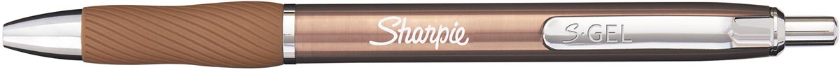 Sharpie S-gel roller, medium punt, zwarte inkt, blister van 2 stuks in metallic kleuren met 2 vullingen