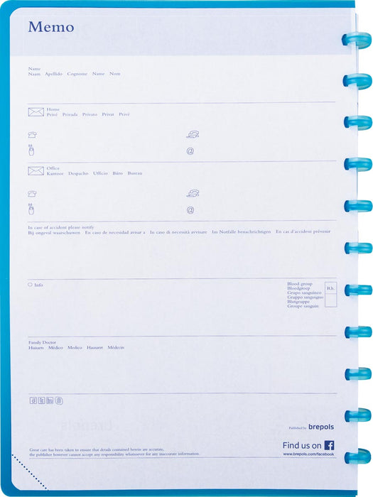 Atoma weekplanner, A4-formaat, wit papier, 128 pagina's, 1 week op 2 pagina's, 2024