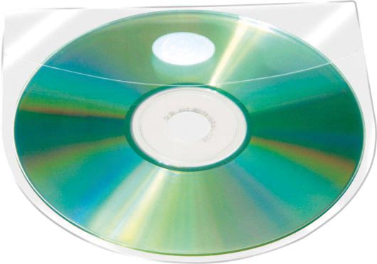 Q-CONNECT CD hoes met zelfklevende tab en PP 10 stuks