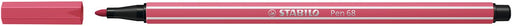 STABILO Pen 68 viltstift, strawberry red (aardbeirood) 10 stuks, OfficeTown
