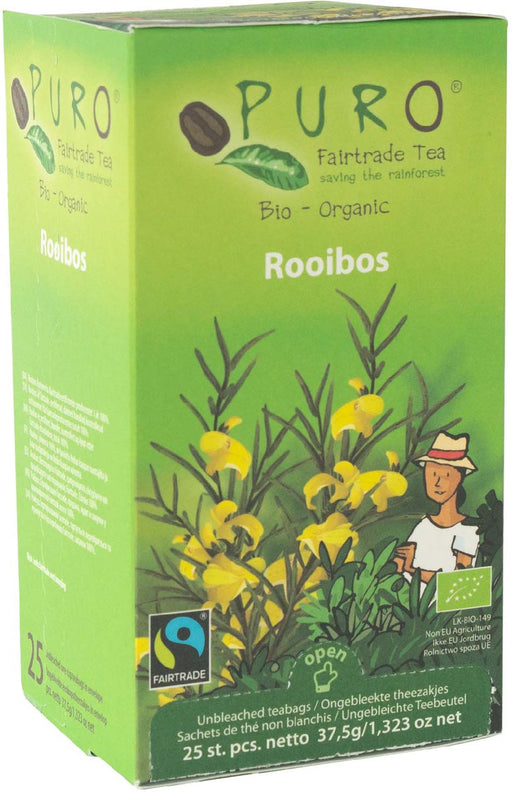 Puro Bio thee, rooibos, fairtrade, pak van 25 zakjes 6 stuks, OfficeTown