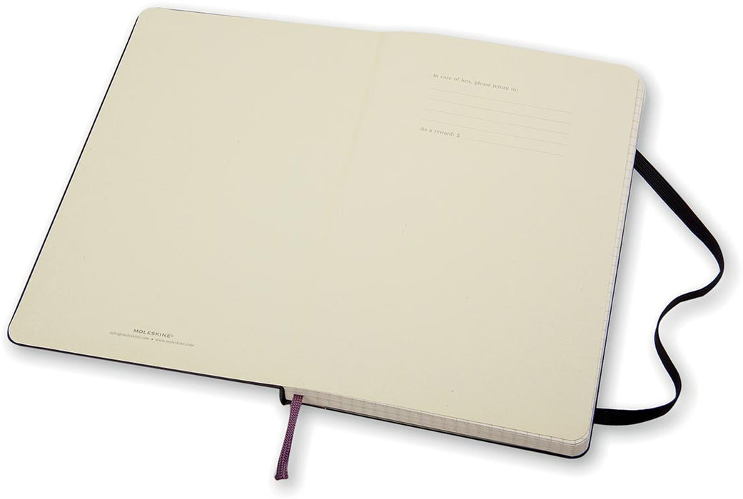 Moleskine notitieboek, ft 9 x 14 cm, geruit, harde cover, 192 bladzijden, zwart