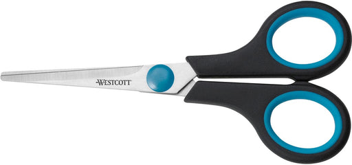 Westcott schaar Softgrip 14 cm, symmetrische ogen, blauw/zwart 12 stuks, OfficeTown